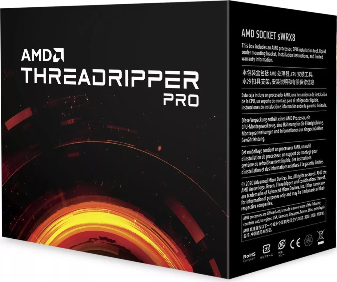 AMD Ryzen Threadripper PRO 3955WX 16 Core 32 Thread CPU sWRX8 4,3Ghz Boost