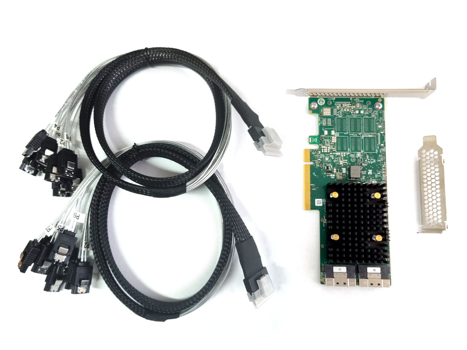 Kit Broadcom LSI 9500-16i Tri-Mode HBA Controller 12Gbps SATA SAS PCIe 4.0 x8 Avago IT-Mode + 2 Kabel