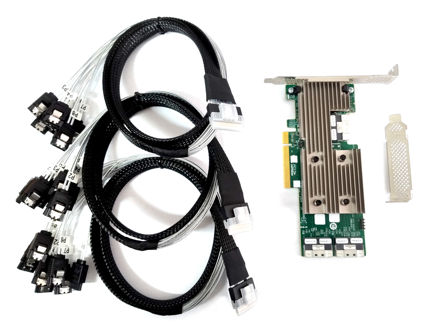 Kit Broadcom LSI 9306-24i SATA / SAS HBA Controller RAID 12Gbps PCIe x8 Avago IT FW Kopie + 3 Kabel